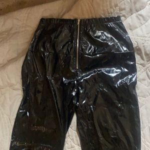 Pleather high waist pant